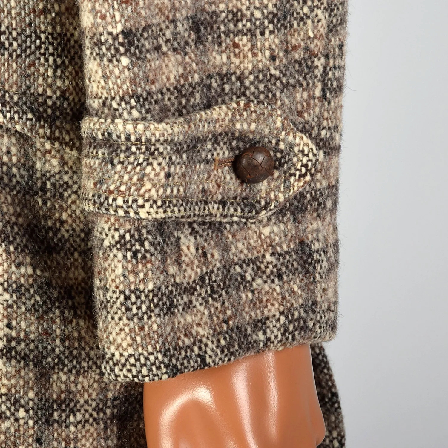 1950s McGregor Brown Wool Tweed Coat