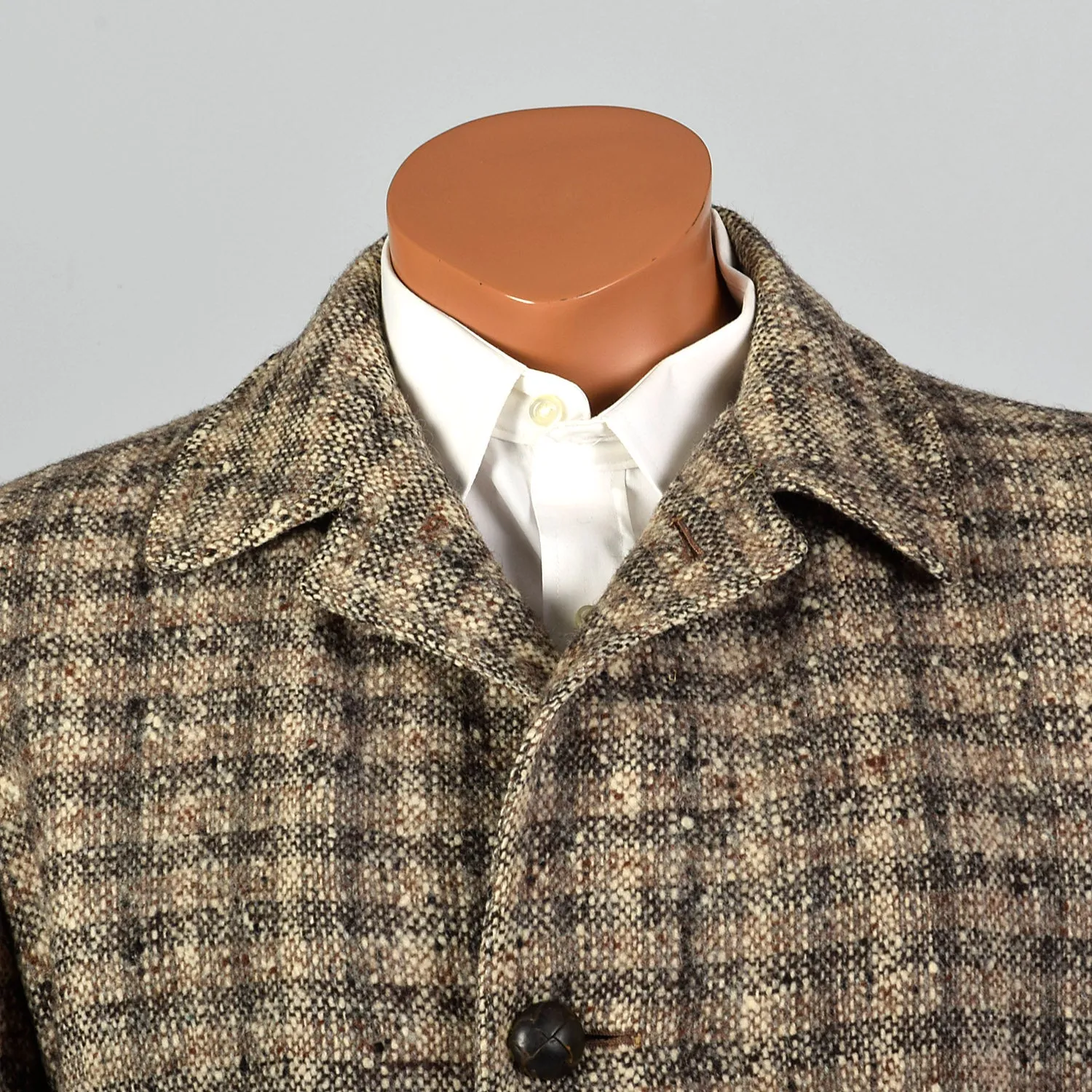 1950s McGregor Brown Wool Tweed Coat