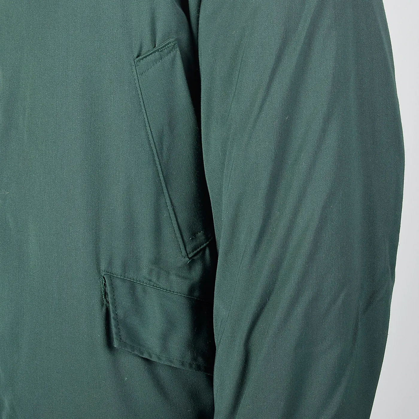 1960s Mens Green Gabardine Work Coat