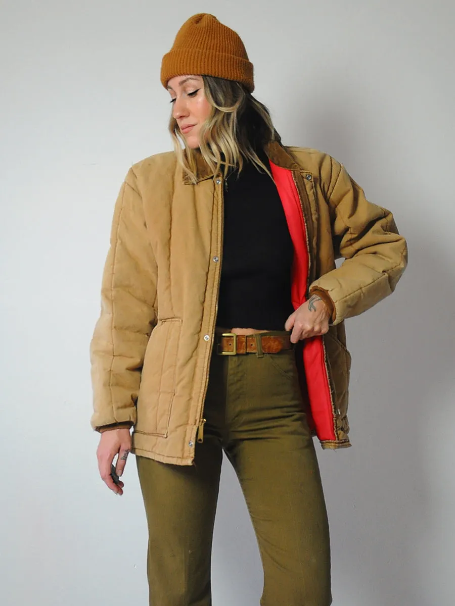 1970's Key Quilted Canvas Chore Coat