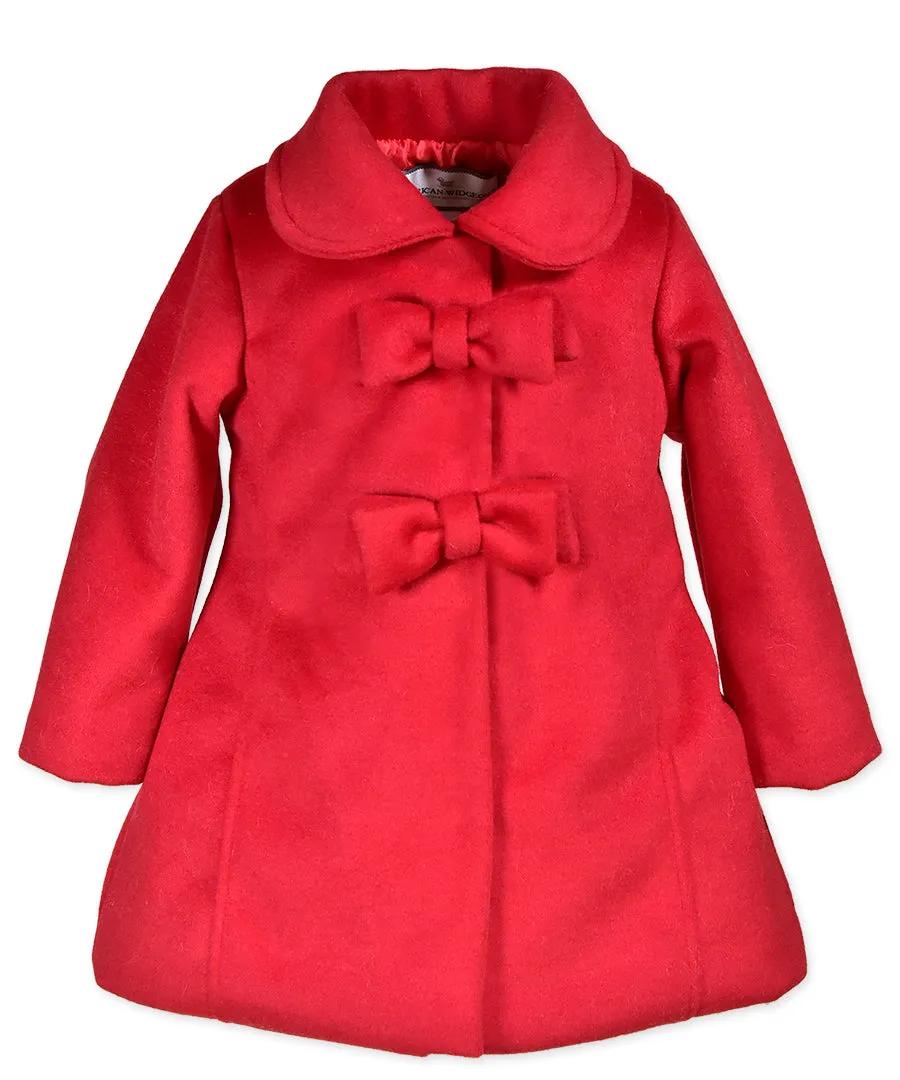 2 Bow Car Coat-Red