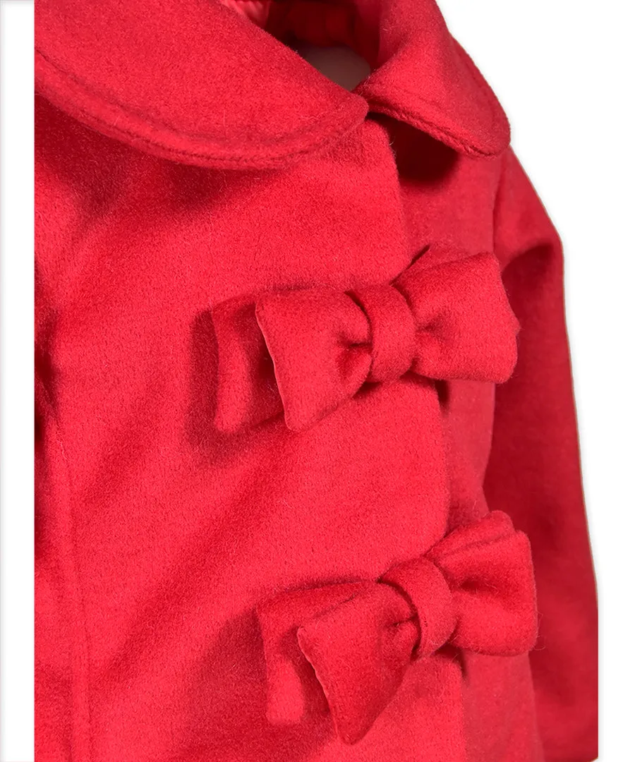 2 Bow Car Coat-Red