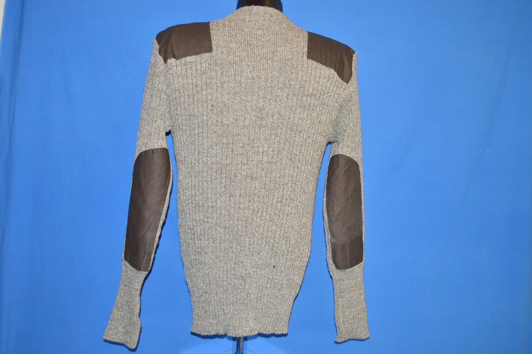 80s LL Bean Brown Wool Rib Knit Sweater Medium