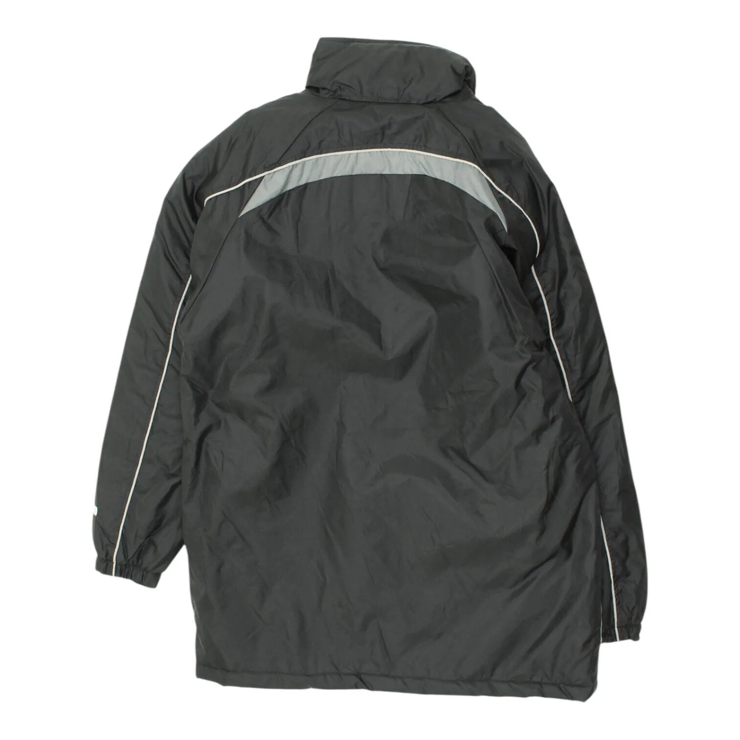 AC Valvasone Mens Black Quilted Errea Bench Coat | Vintage Football Jacket