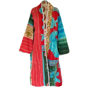 Aiukli cotton vintage quilted kantha coat