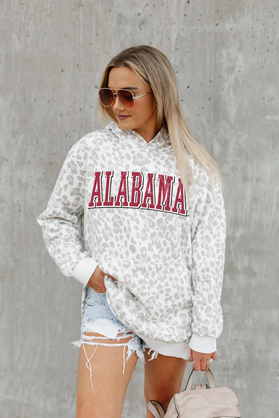 ALABAMA CRIMSON TIDE OVERSIZED SIDE-SLIT HOODED PULLOVER