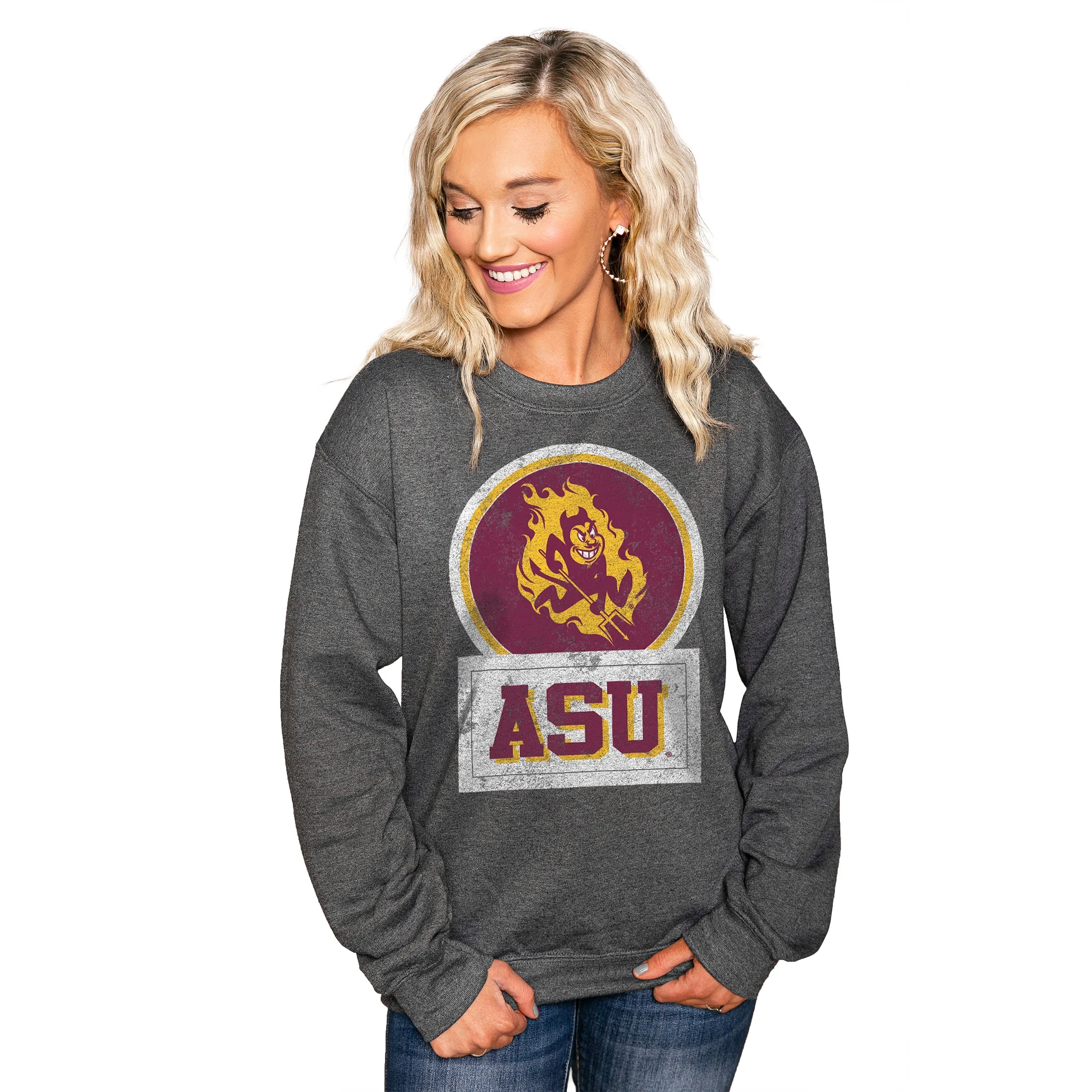 ARIZONA STATE SUN DEVILS "GOOD VIBES" PERFECT CREW SWEATSHIRT