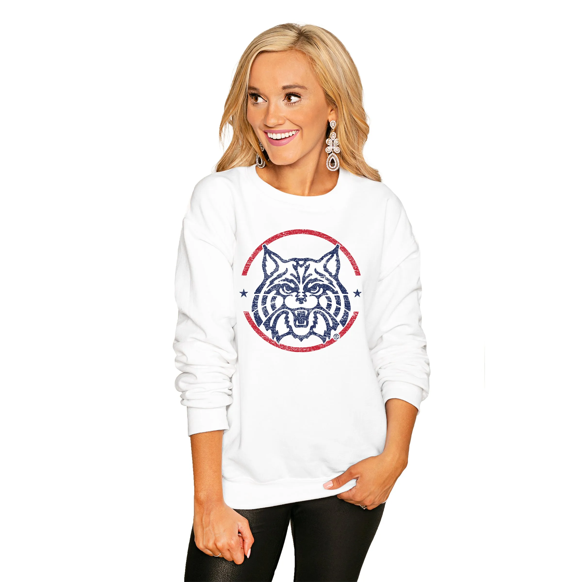 ARIZONA WILDCATS "END ZONE" PERFECT COZY CREW SWEATSHIRT