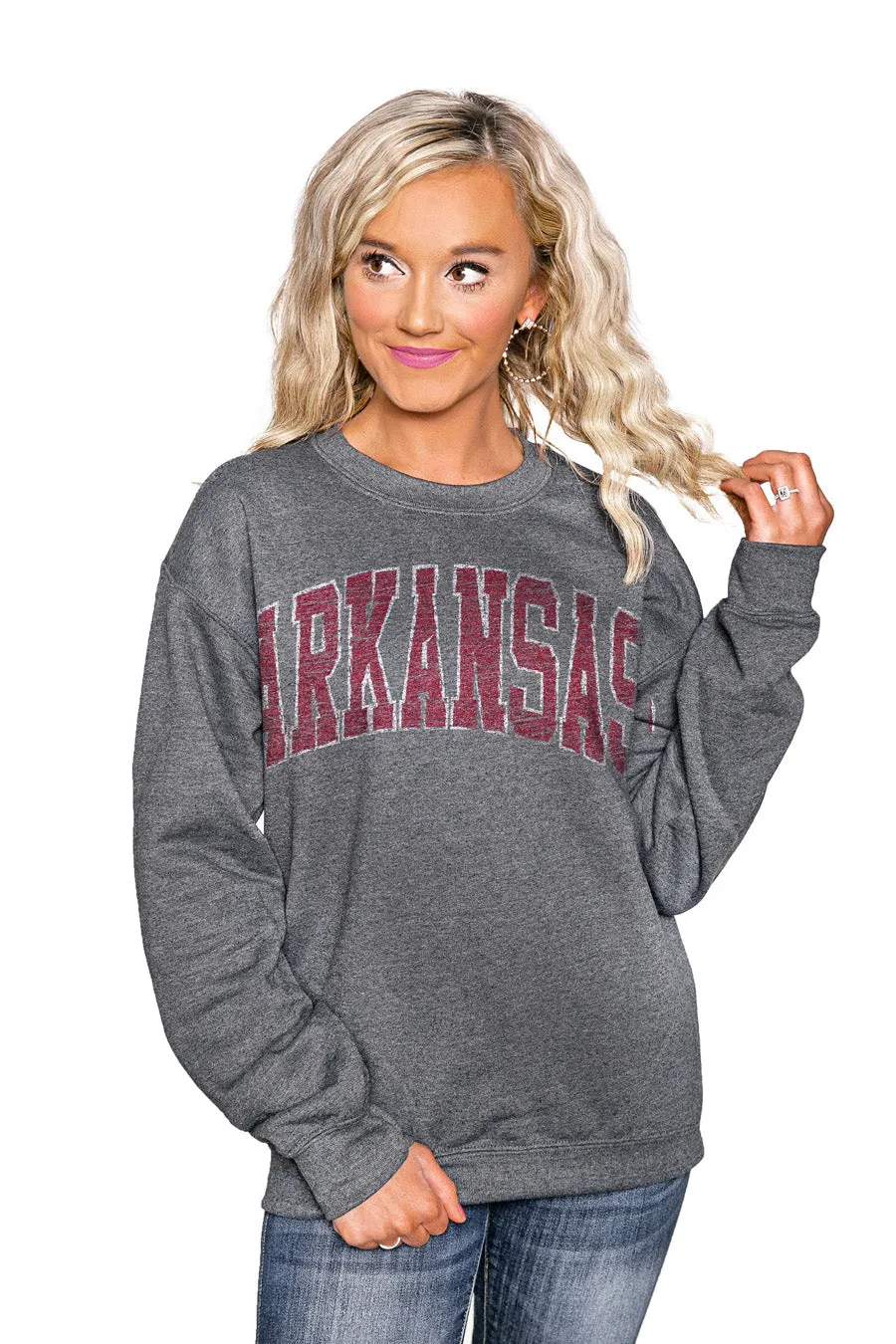 ARKANSAS RAZORBACKS "KICKOFF" PERFECT CREW SWEATSHIRT