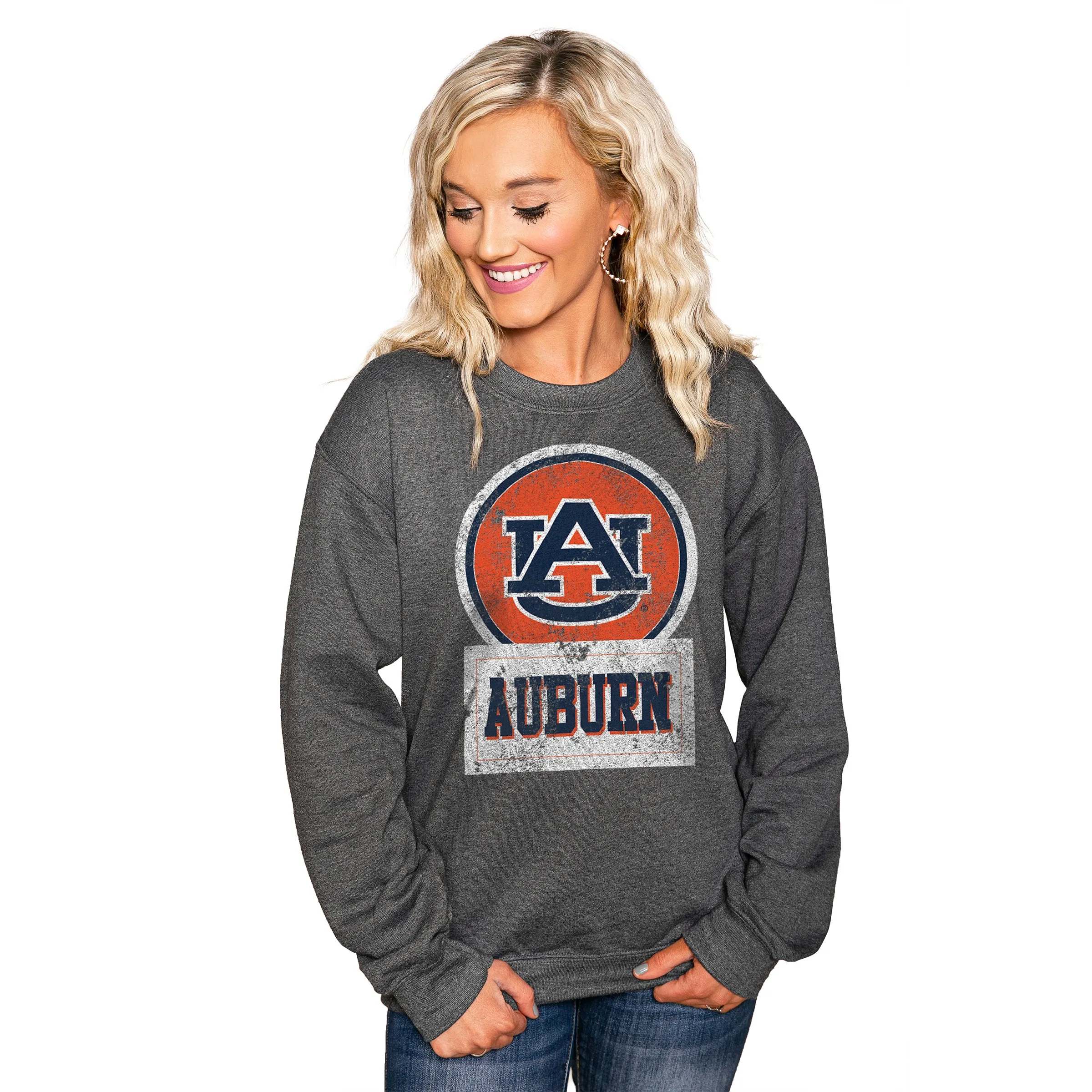 AUBURN TIGERS "GOOD VIBES" PERFECT CREW SWEATSHIRT