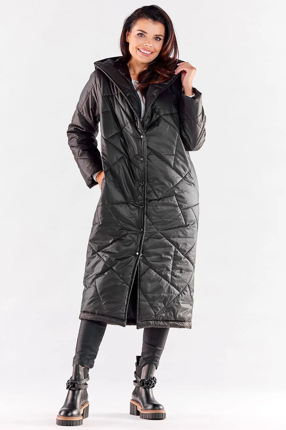 Awama long quilted coat