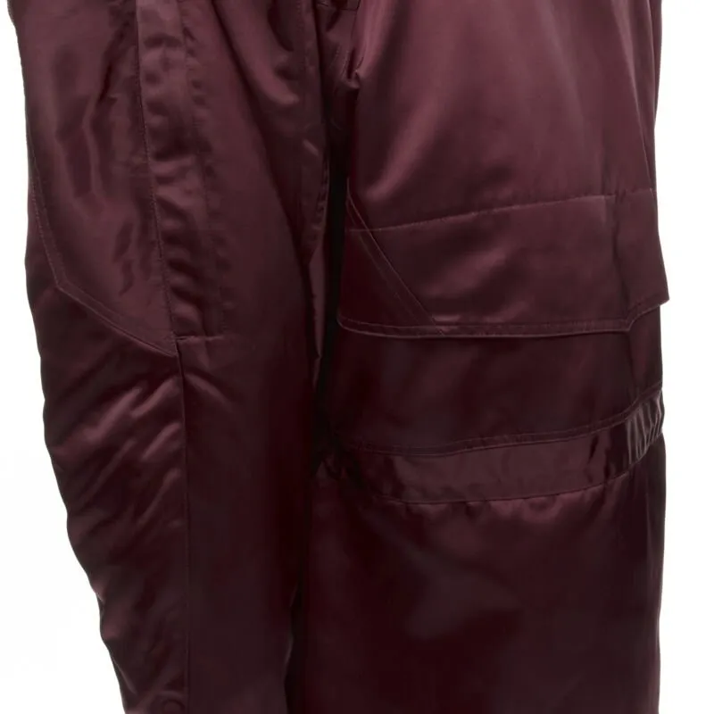 BALENCIAGA Demna burgundy red oversized hooded quilted ski jacket coat