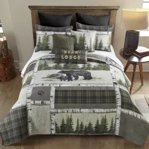 Bear Panels Quilted Bedding Set - 3 Sizes