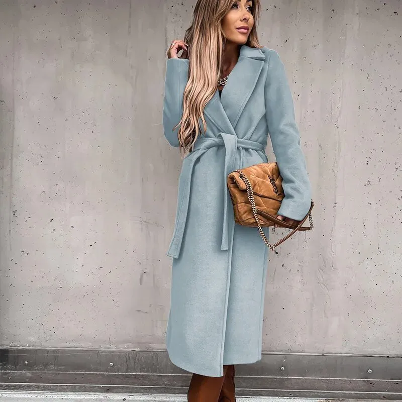 Belted Longline Wool Coat