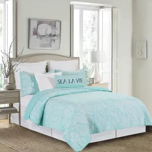 Blue Tropics Quilt Set