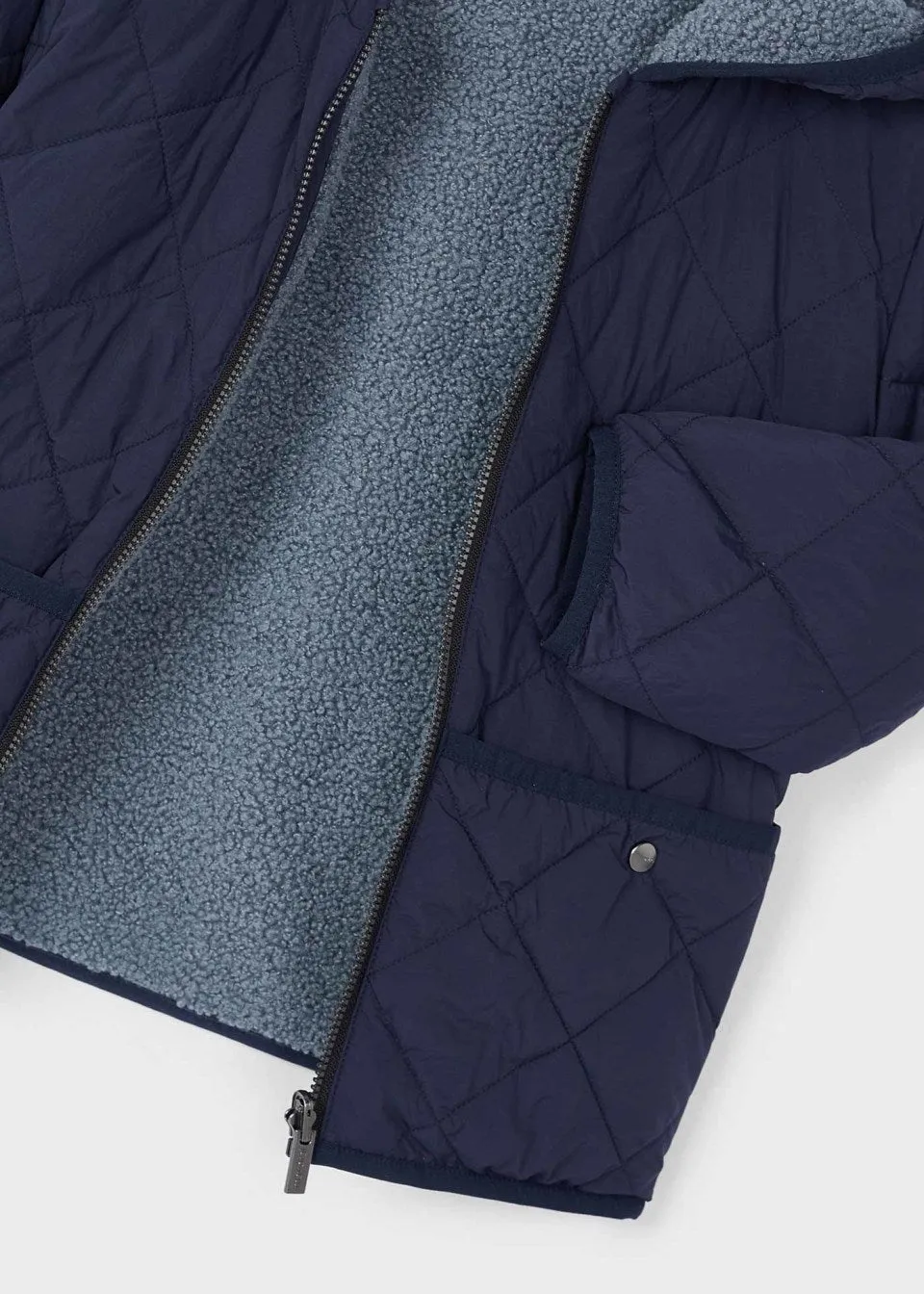 Boys Navy Reversible soft coat