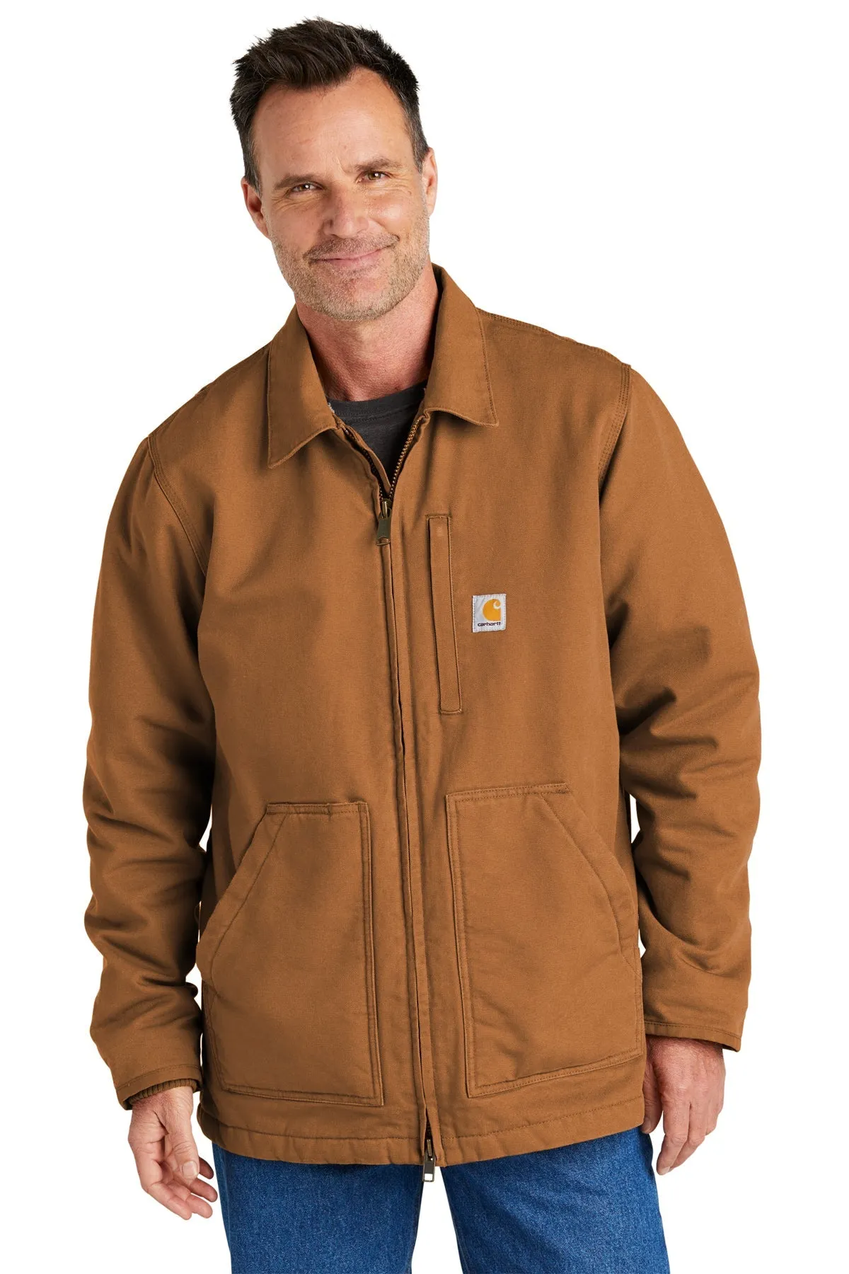 Carhartt Sherpa-Lined Customized Coats, Carhartt Brown