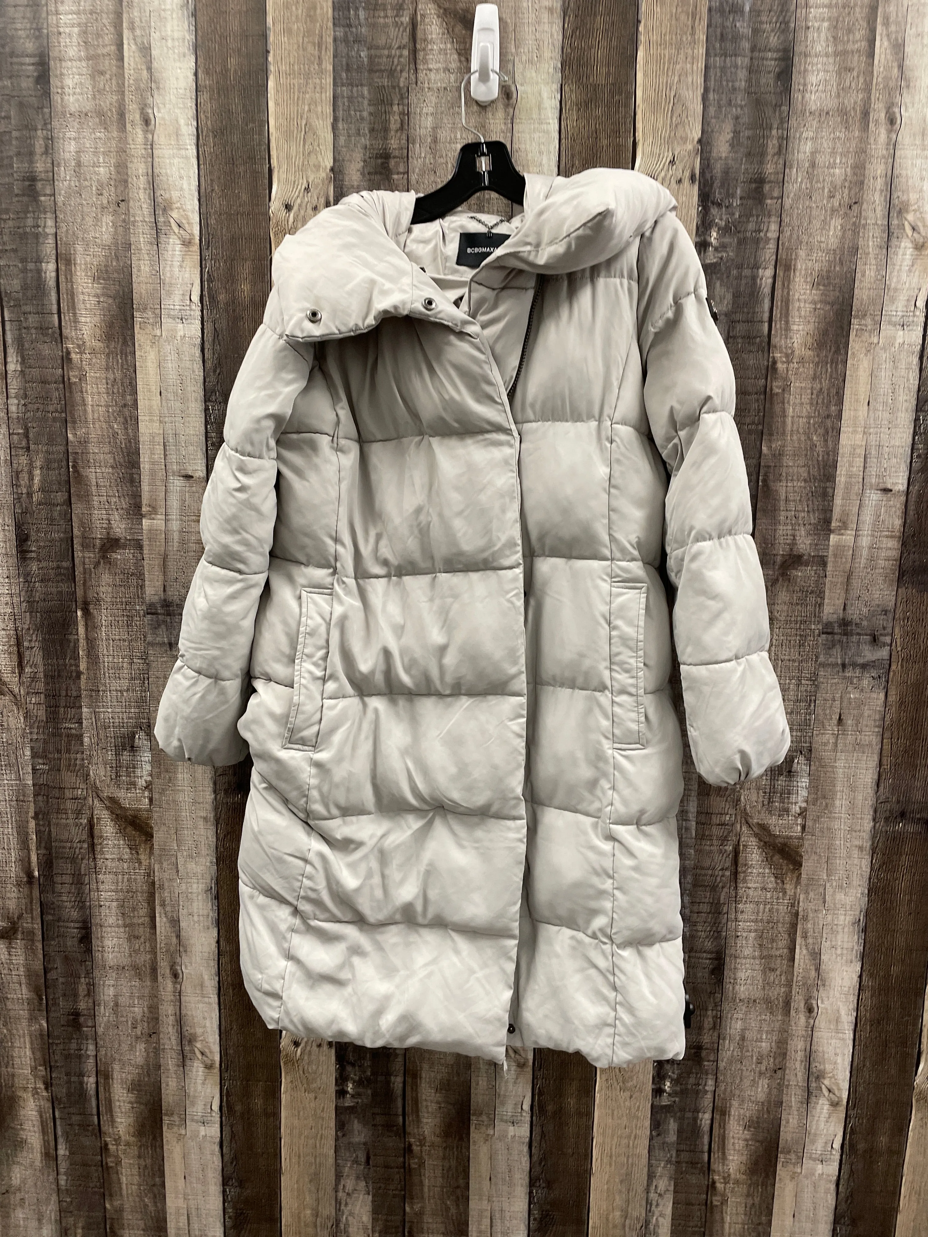 Coat Puffer & Quilted By Bcbg In Grey, Size: M