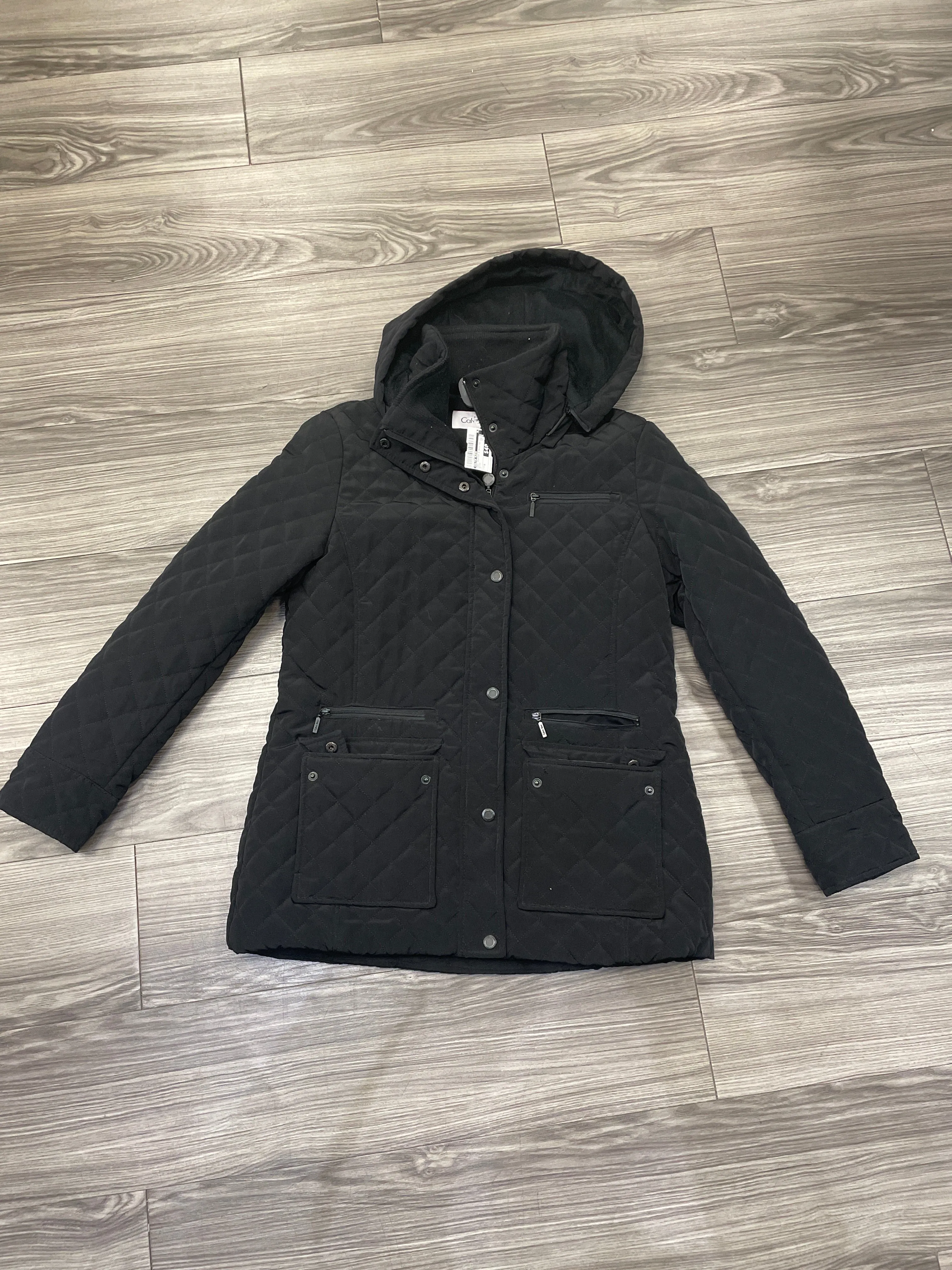 Coat Puffer & Quilted By Calvin Klein In Black, Size: M