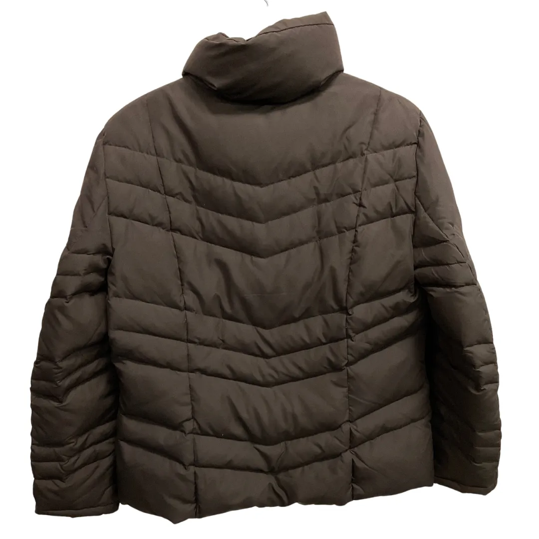 Coat Puffer & Quilted By Kenneth Cole Reaction In Brown, Size: L