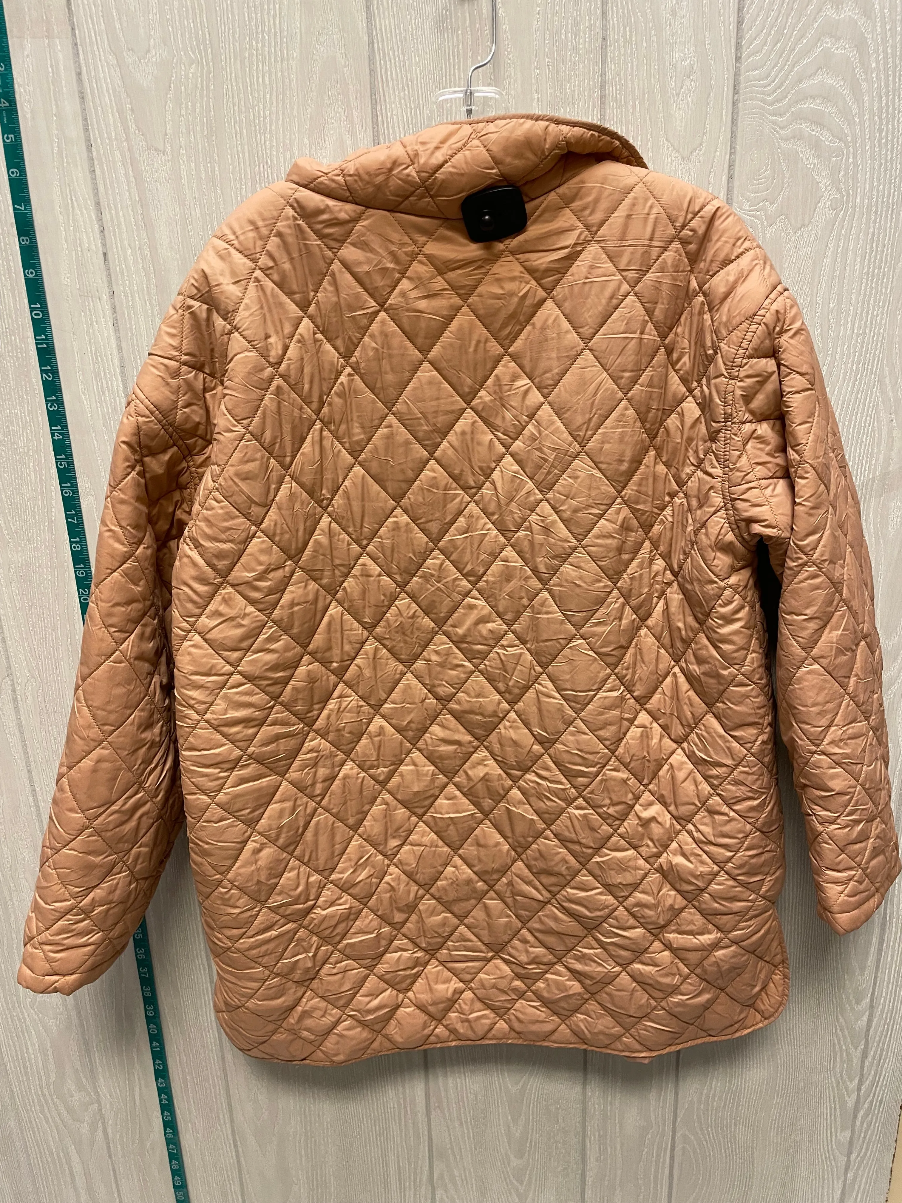 Coat Puffer & Quilted By Time And Tru In Tan, Size: L