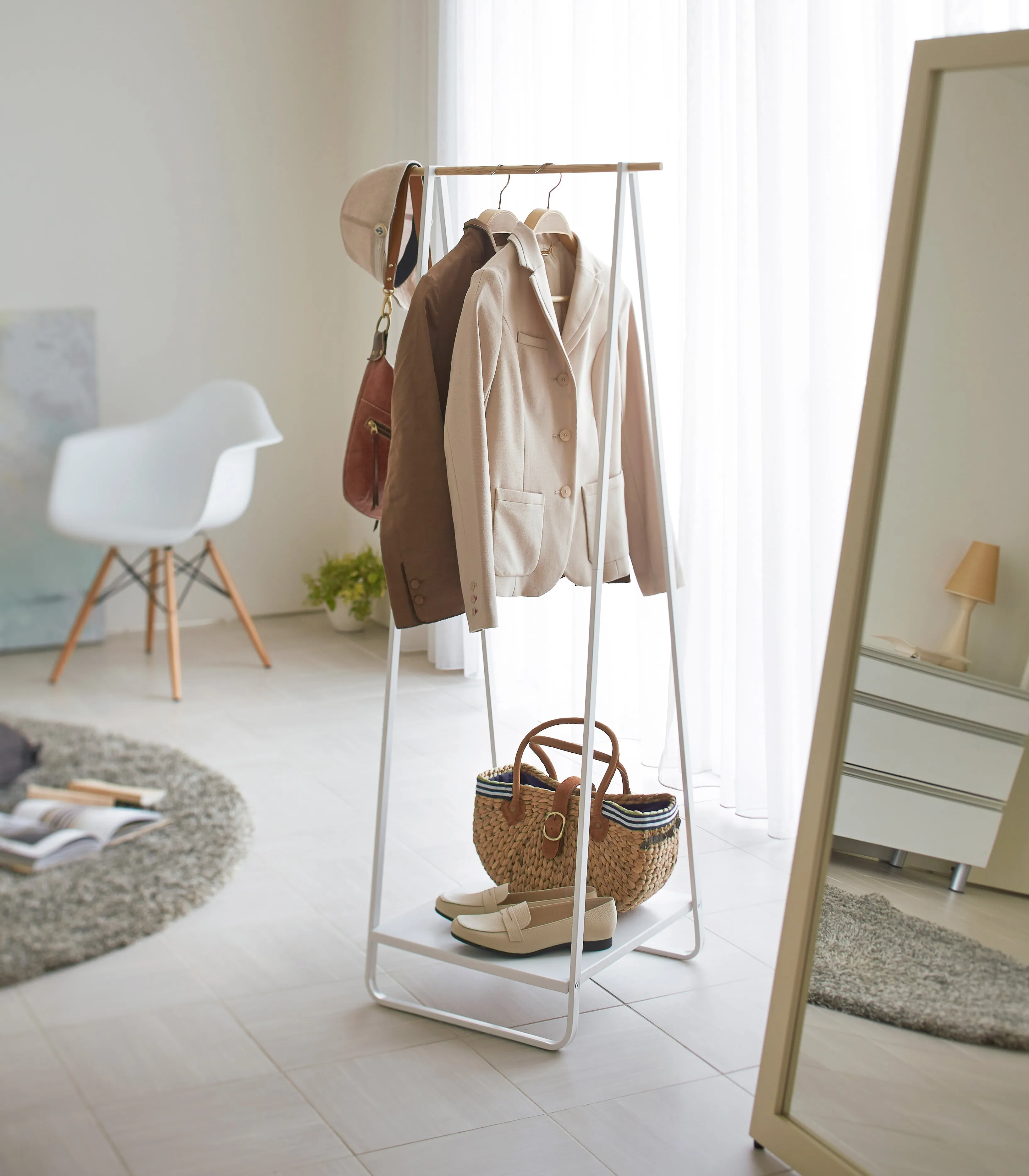 Coat Rack with Shelf (55" H)  - Steel