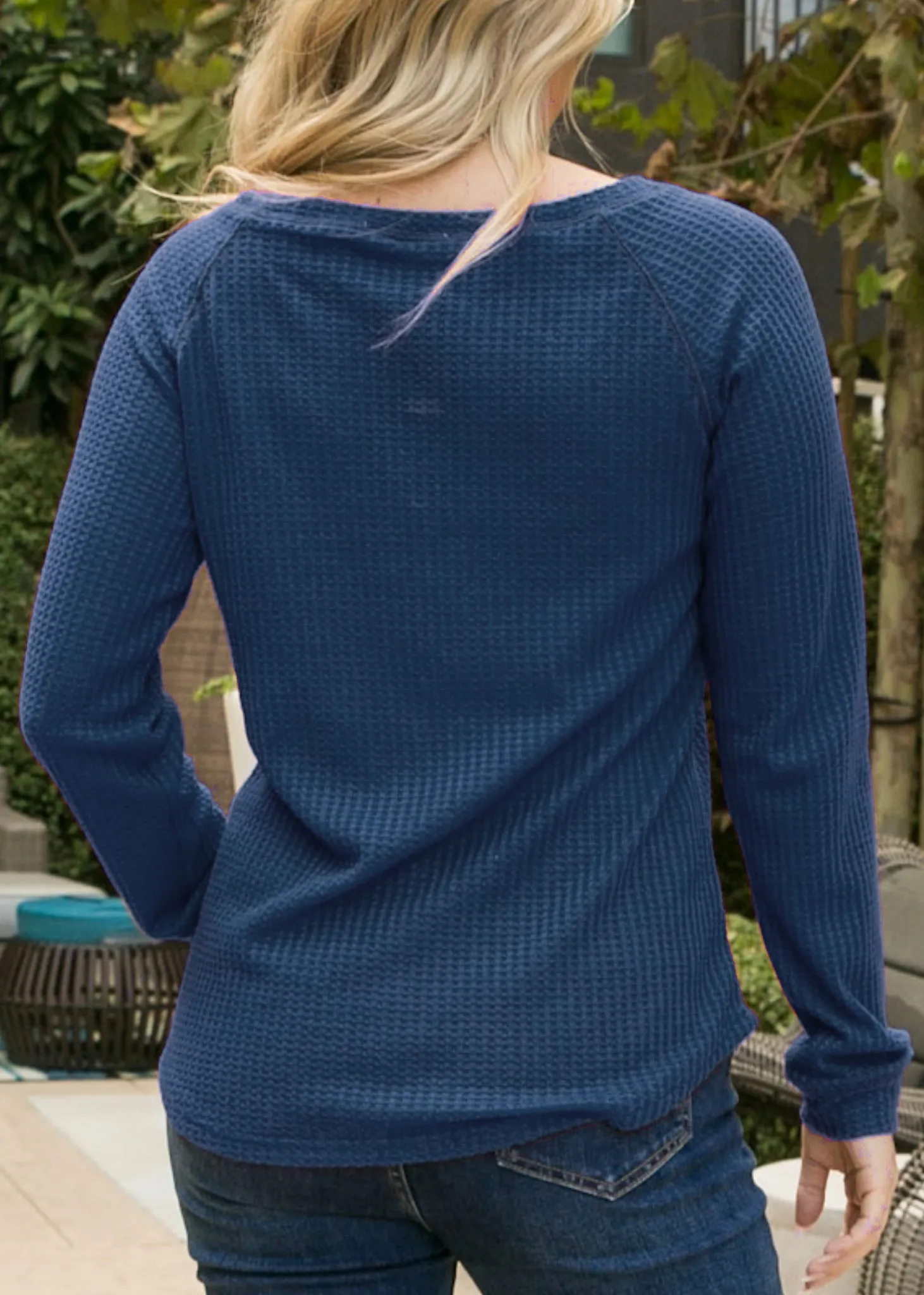 Cross Stitching Textured Pullover