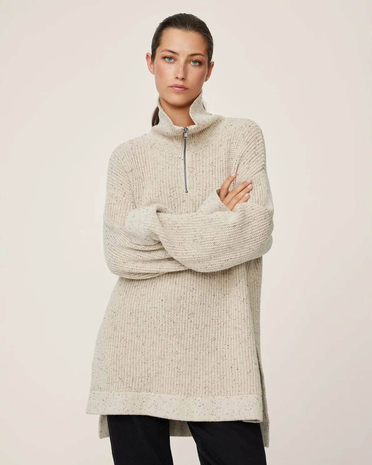 Devion M Pullover - Oatmeal/Cocoa