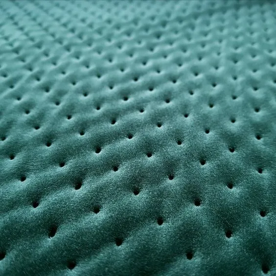 Dotted Quilted Green Velvet