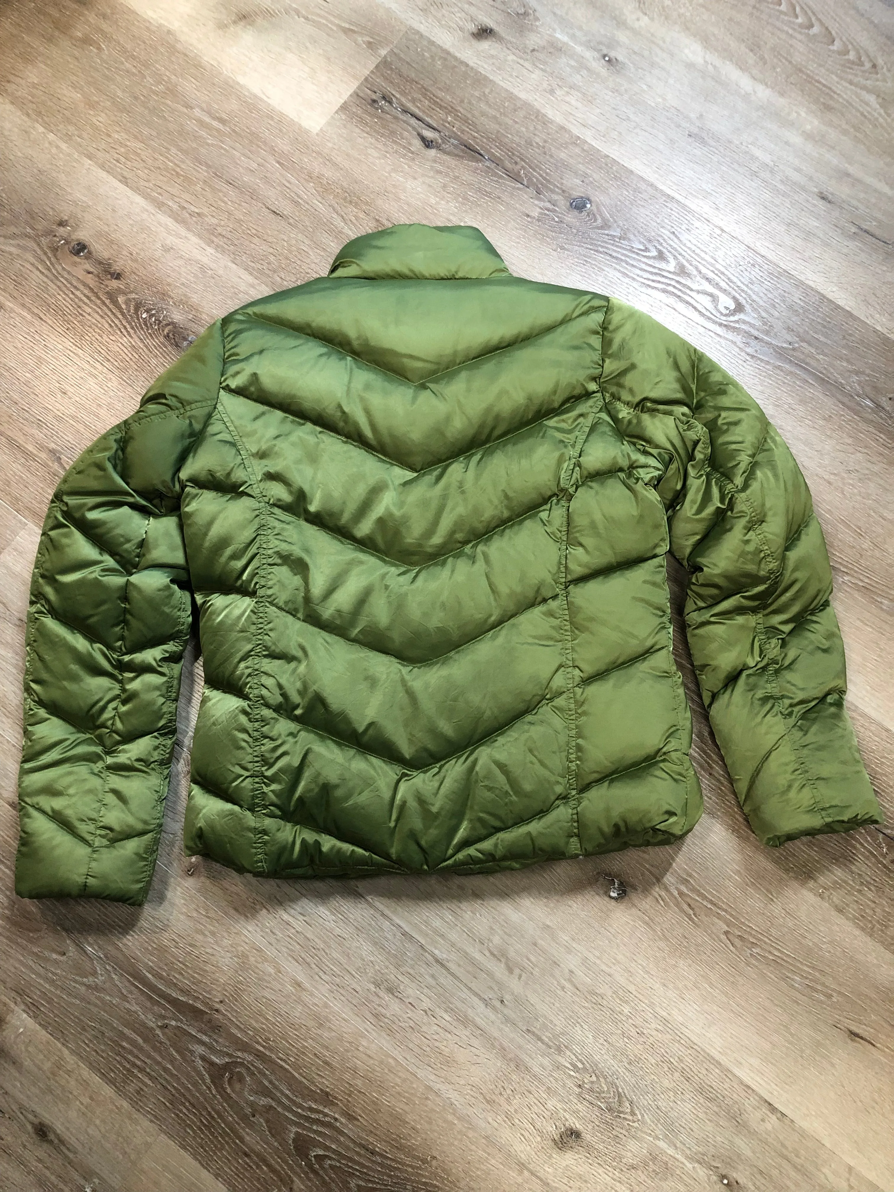 Eddie Bauer Quilted Goose Down Green Jacket SOLD