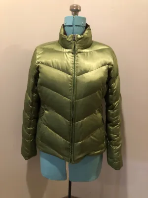 Eddie Bauer Quilted Goose Down Green Jacket SOLD