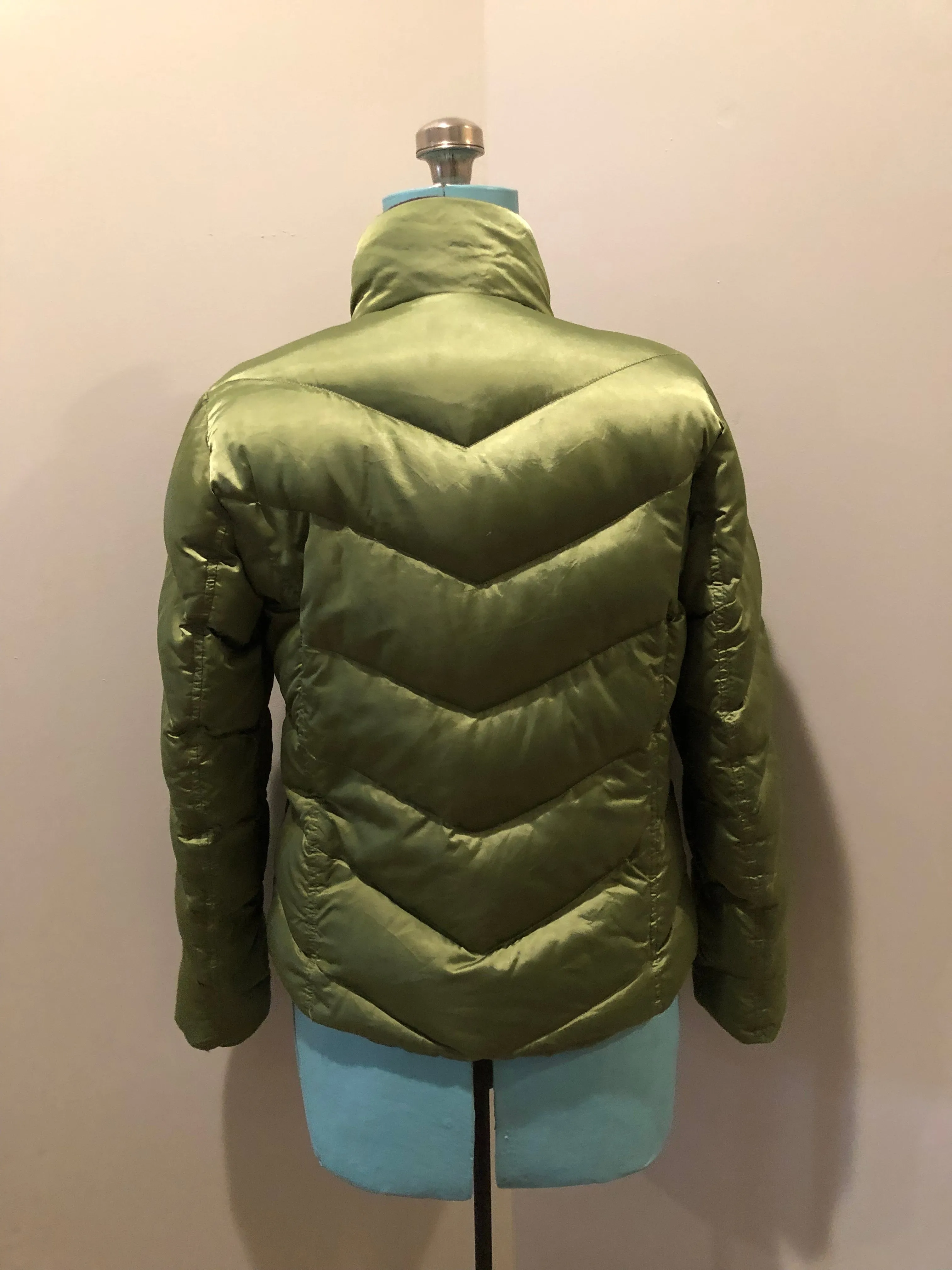 Eddie Bauer Quilted Goose Down Green Jacket SOLD