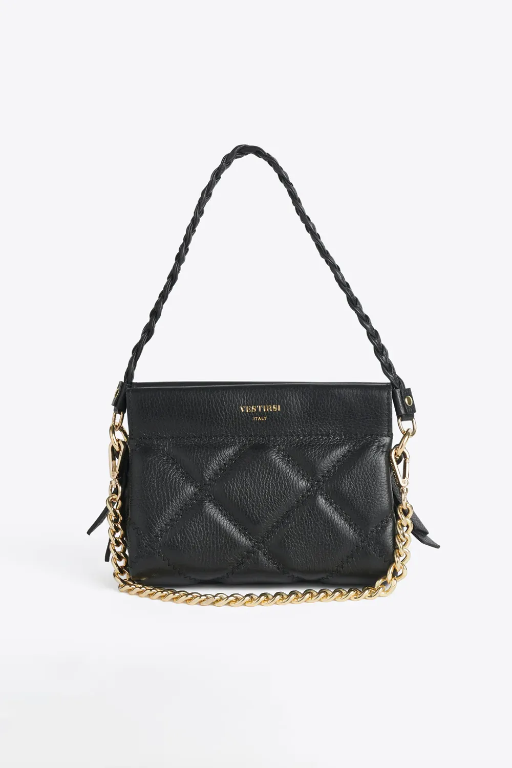 Ella Quilted Crossbody - Black