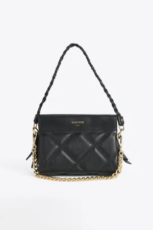 Ella Quilted Crossbody - Black