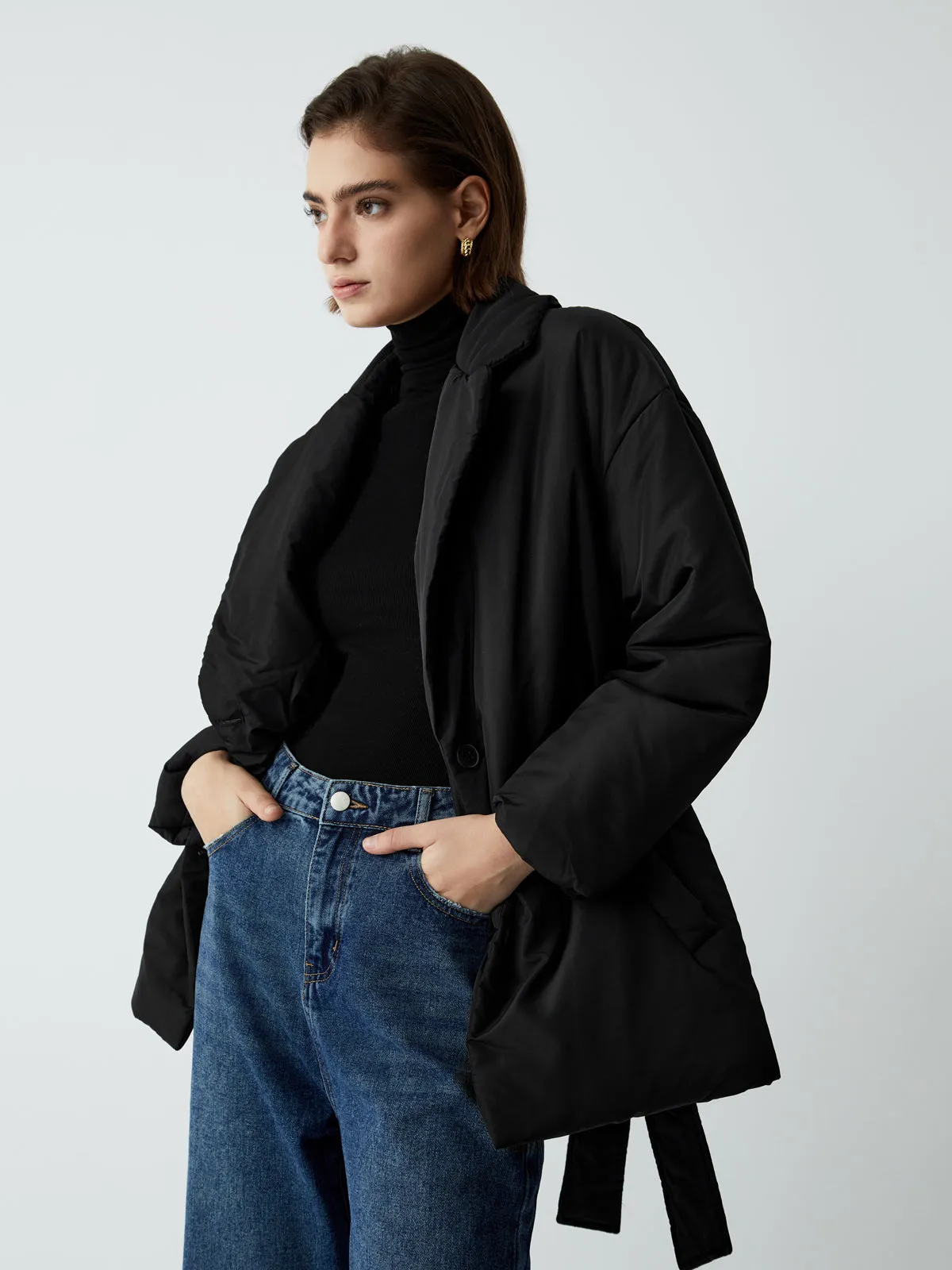 Essential Quilted Graceful Belted Coat