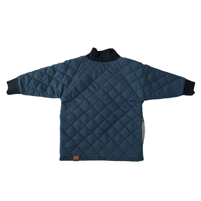 GNOME COAT IN QUILTED NAVY