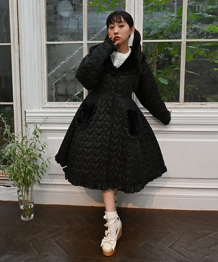 Heart Quilted Coat