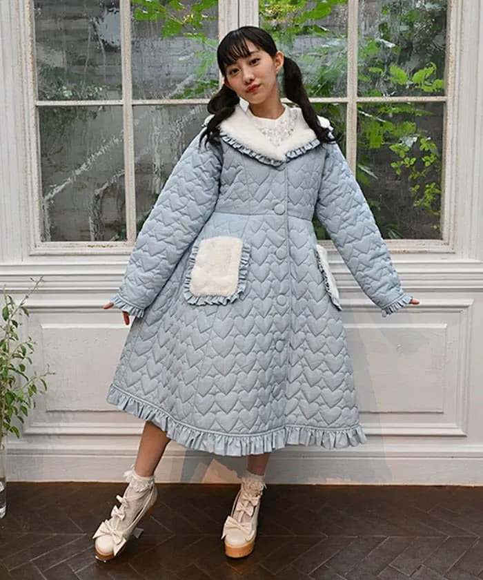 Heart Quilted Coat