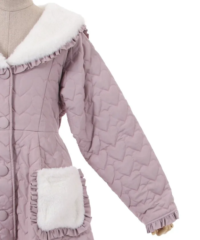 Heart Quilted Coat