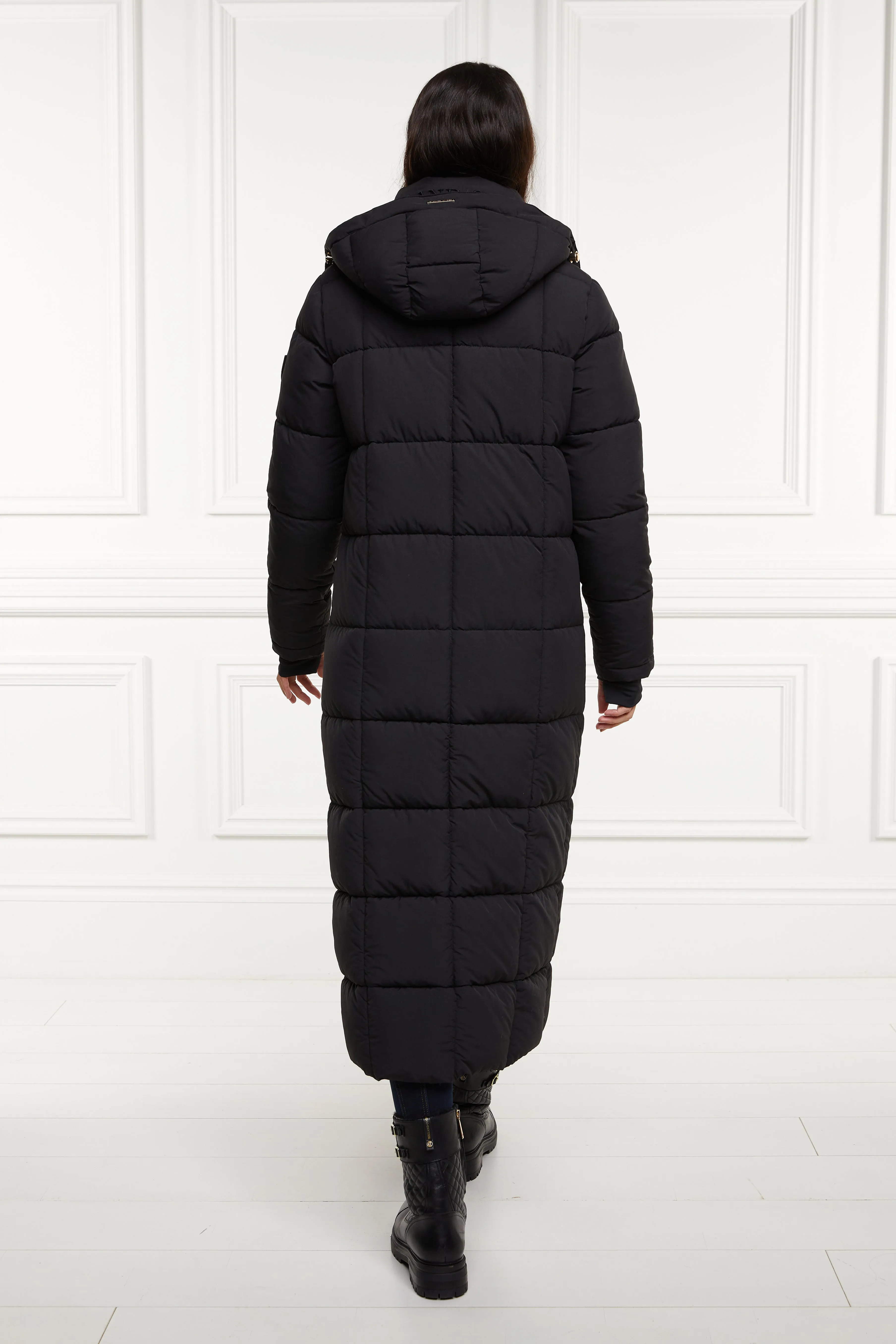 Holland Cooper Carrington Longline Coat in Black