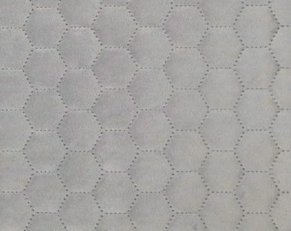 Honeycomb Quilted Dark Grey Velvet