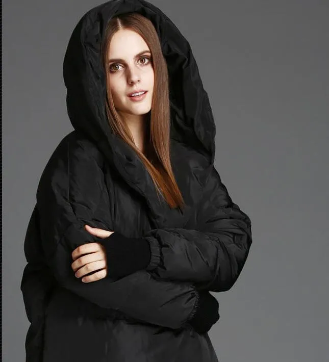 Hooded Women Winter Puffer Coat 90% Duck Down Jackets Warm Down Coat Any Size