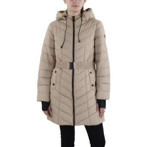 Jessica Simpson Womens Hooded Midi Parka Coat