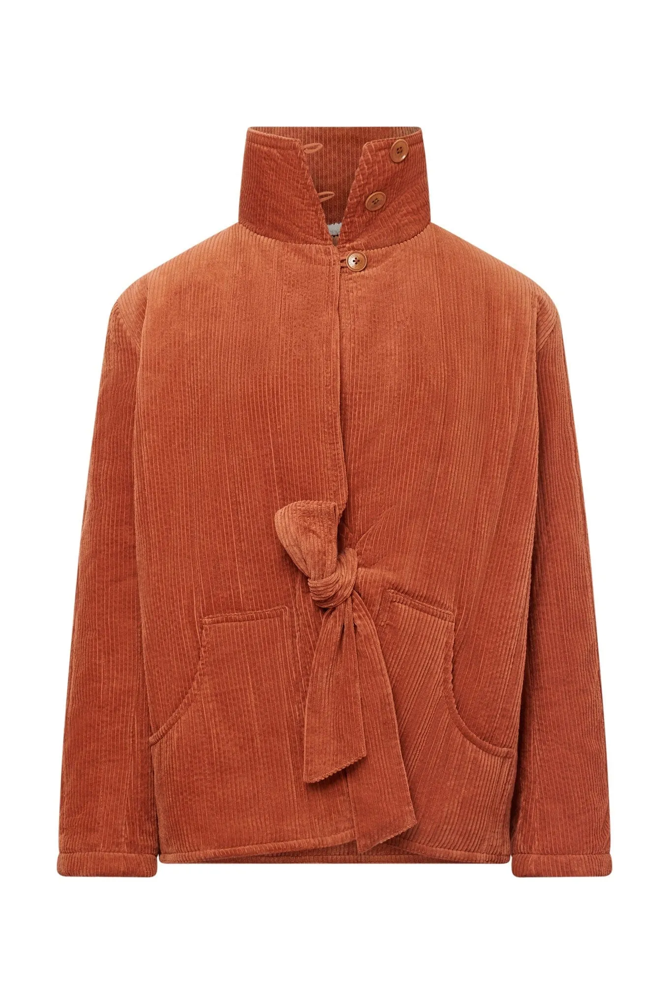 Keneila Women's Organic Cotton Corduroy Coat | Ginger