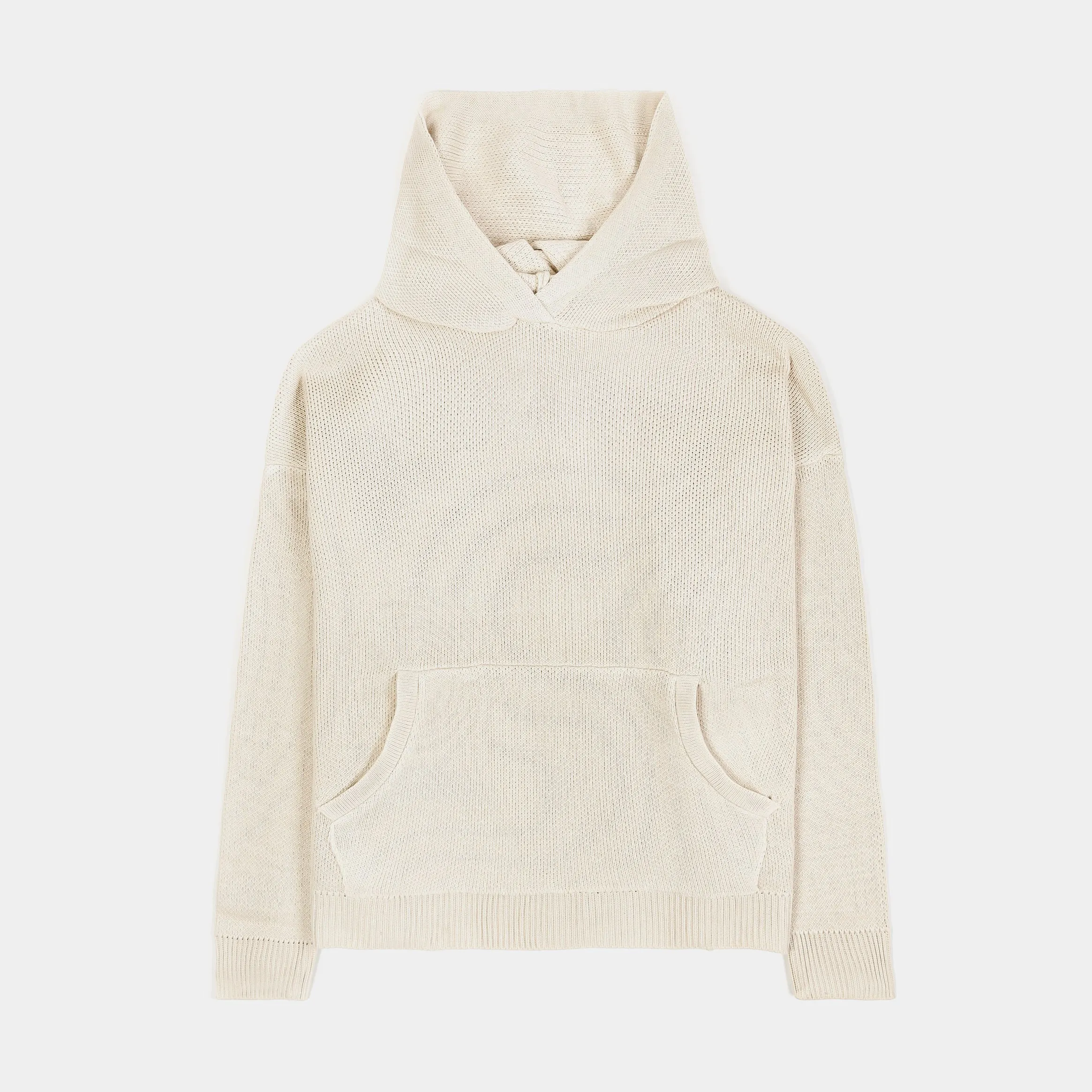 Knitted Pullover Womens Hoodie (Oat)