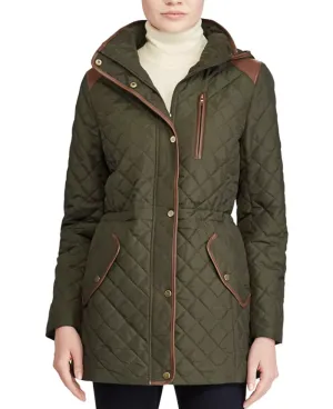 Lauren Ralph Lauren Quilted Hooded Anorak Coat