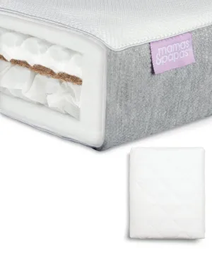 Luxury Twin Spring Cotbed Mattress & Anti-Allergy Quilted Mattress Protector Bundle