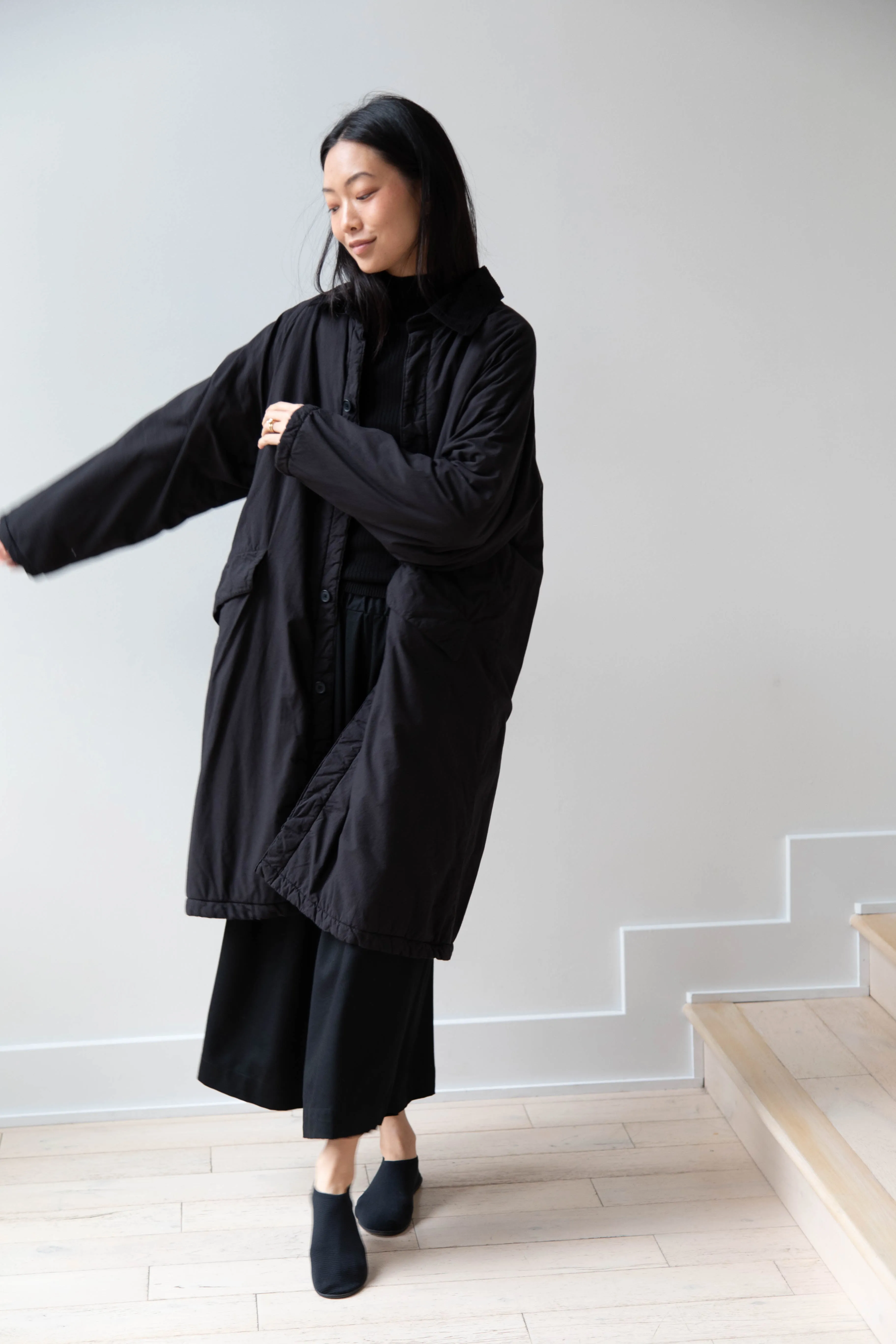 Maison de Soil | Regular Collar Coat in Black