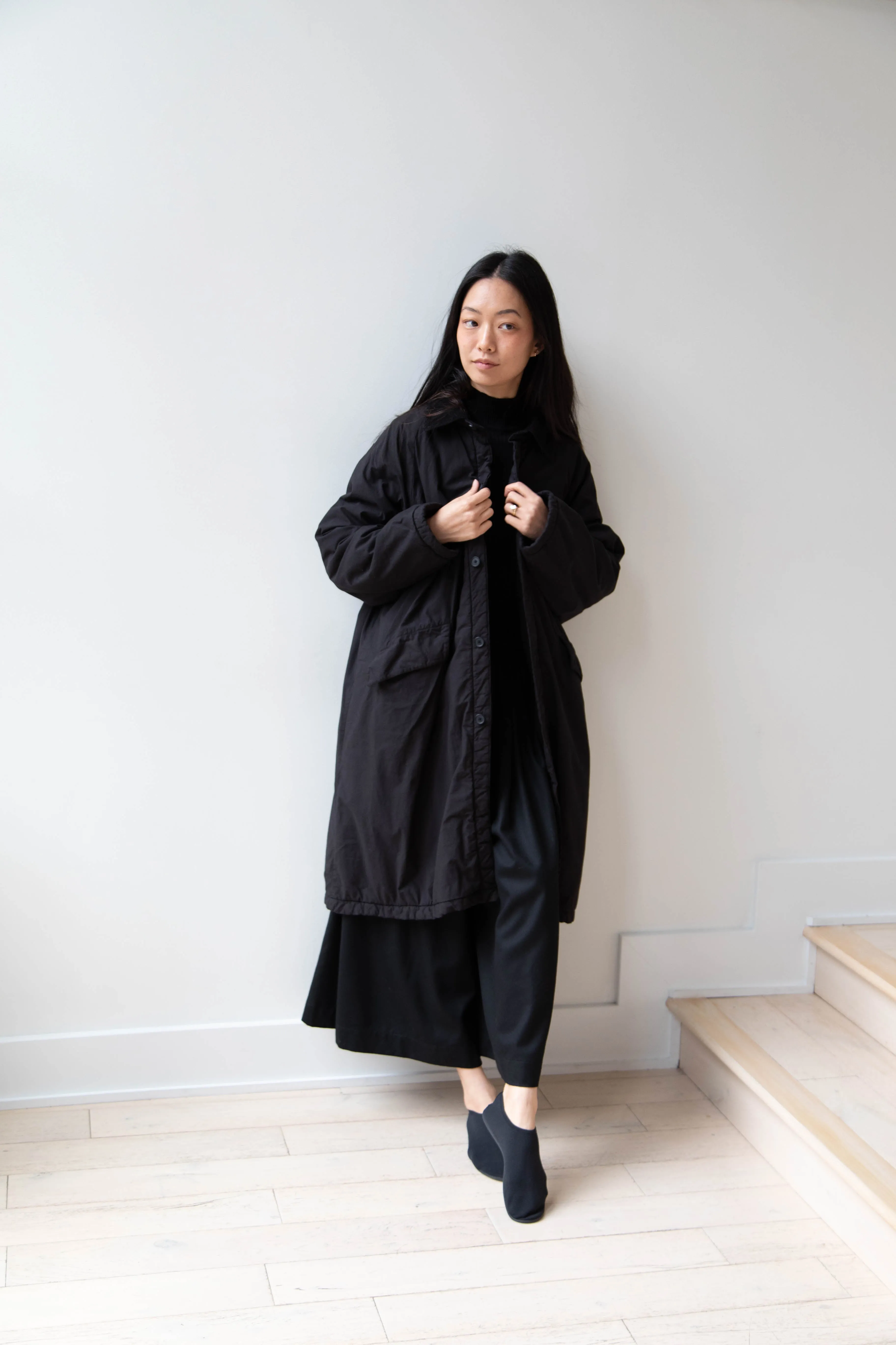 Maison de Soil | Regular Collar Coat in Black