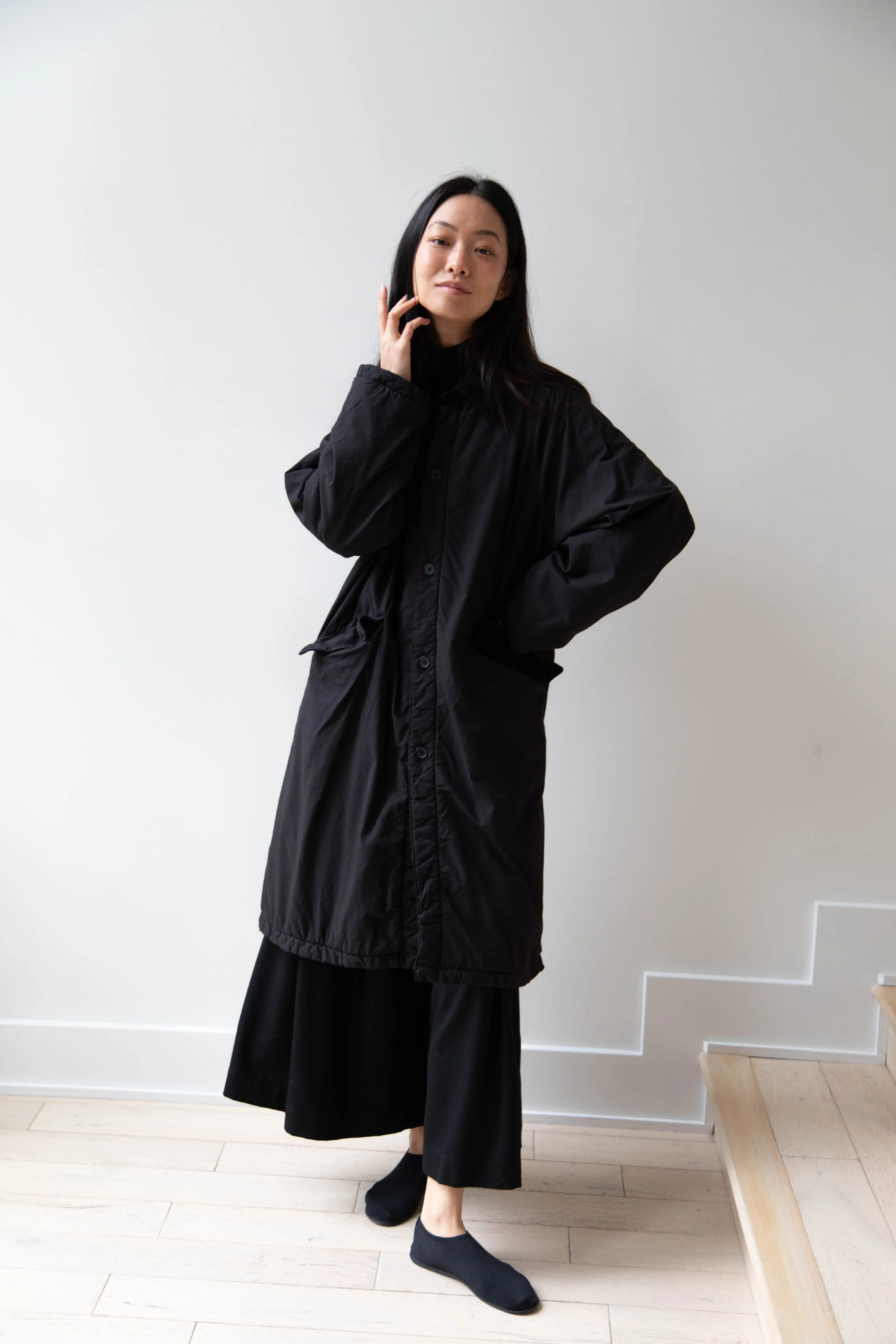 Maison de Soil | Regular Collar Coat in Black